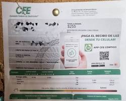 メキシコ引越しの公共料金領収書CFE